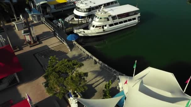 Bayside Downtown Miami Gesloten Verspreiding Van Het Coronavirus Vertragen — Stockvideo
