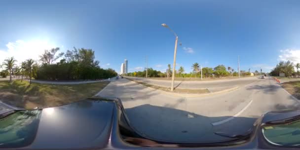 360Vr Beelden Van Miami Haulover Park Gesloten Tijdens Coronavirus Covid — Stockvideo