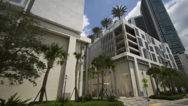 Överlägsen Miami Worldcenter Tower — Stockvideo