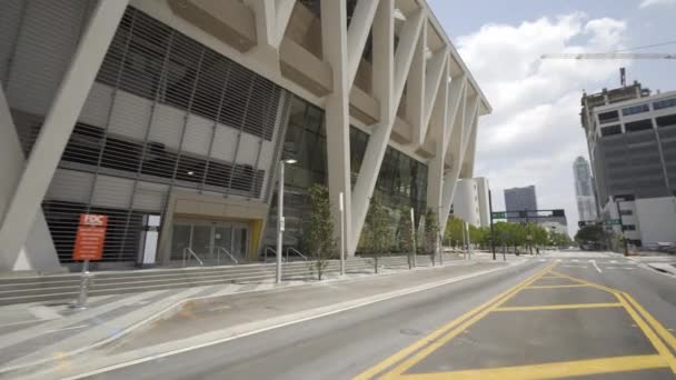 Brightline Station Downtown Miami Detalles Arquitectura Moderna — Vídeo de stock