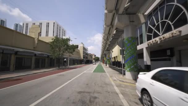 Downtown Miami Schaltet Coronavirus Covid Aus — Stockvideo