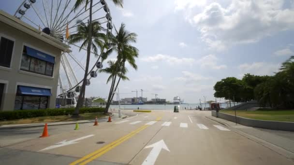 Skyviews Miami Ruota Panoramica Bayside Marketplace — Video Stock