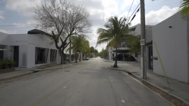 コロナウイルスCovid 19マイアミデザイン地区のため閉店 — ストック動画