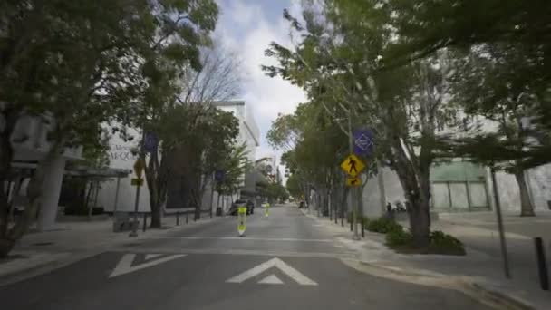 Geschäfte Geschlossen Miami Design District Soziale Distanzierung Coronavirus Covid Pandemie — Stockvideo