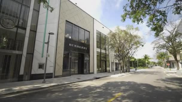 Burberry Mağazası Tasarım Bölgesi Miami — Stok video