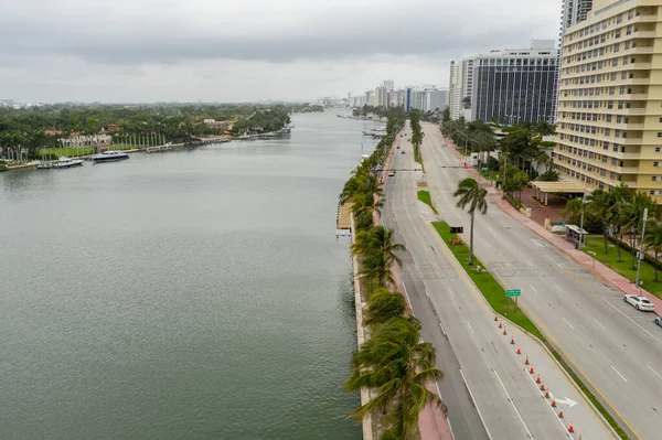 Miami Beach Tranquilo Después Estancia Casa Órdenes Emitidas Para Ciudad —  Fotos de Stock