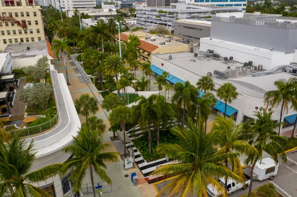 Miami Beach Lincoln Road Negozi Chiusi Osservando Ordine Distanza Sociale — Foto Stock