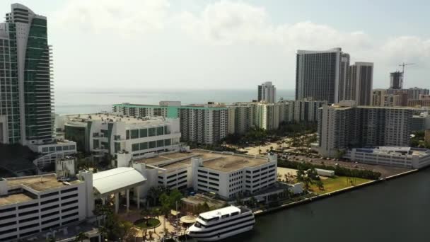 Letecký Záznam Hallandale Beach Uzavřen Kvůli Pandemii Coronavirus Covid — Stock video