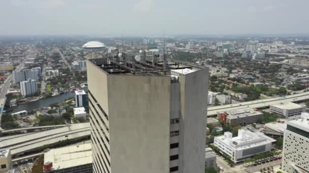 Antennes Communication Pour Gratte Ciel Aériens Miami — Video