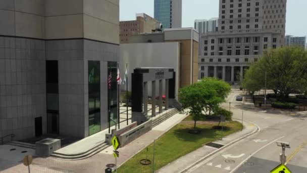 Video Aéreo Lawson Thomas Court House Center Downtown Miami — Vídeos de Stock