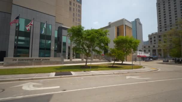 电影视频劳森托马斯法院中心迈阿密市中心 — 图库视频影像