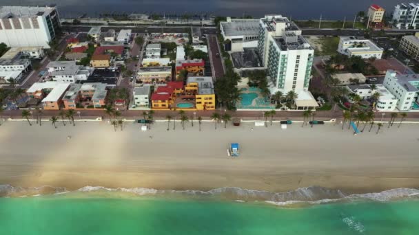 Playa Desolada Vacía Limpia Hollywood Usa — Vídeo de stock