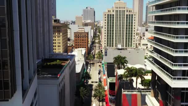 Légi Felvétel Miami Belvárosa Flagler Street Üres Után Coronavirus Covid — Stock videók