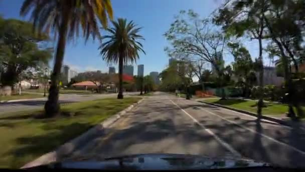 Οδήγηση Περιοδεία Πολυτελή Σπίτια South Miami Avenue Πολυτελή Σπίτια Dade — Αρχείο Βίντεο