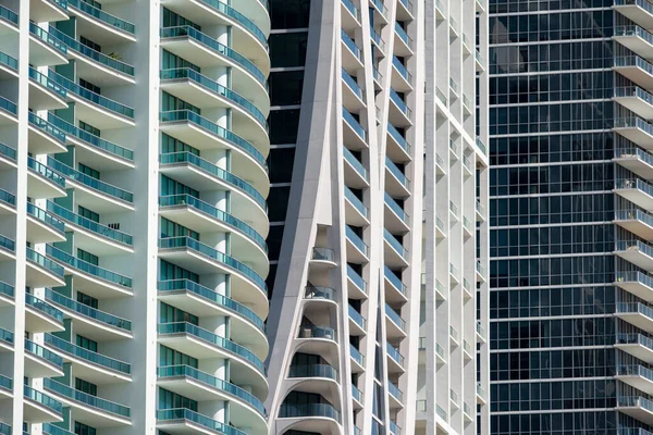 Pared Edificios Gran Altura Downtown Miami — Foto de Stock