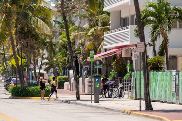 Miami Beach Hotels Geschlossen Die Ausbreitung Des Coronavirus Covid Verlangsamen — Stockfoto