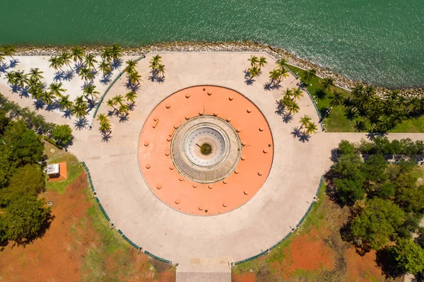 Foto Udara Pepper Fountain Downtown Miami — Stok Foto