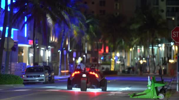 Miami Beach Slow Coronavirus Covid Curfew — Stock Video