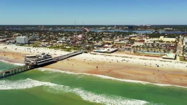 Upprättande Antenn Klipp Daytona Beach — Stockvideo