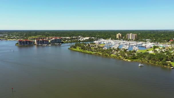 Luftbild Halifax Harbor Marina Daytona Beach — Stockvideo