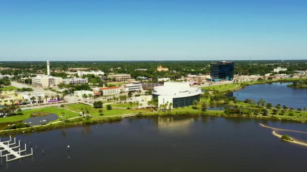 Vídeo Aéreo Dsc Notícias Journal Center Daytona Beach — Vídeo de Stock