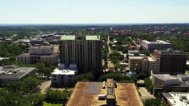 Légi Felvétel Plaza Tower Condos Downtown Tallahassee — Stock videók