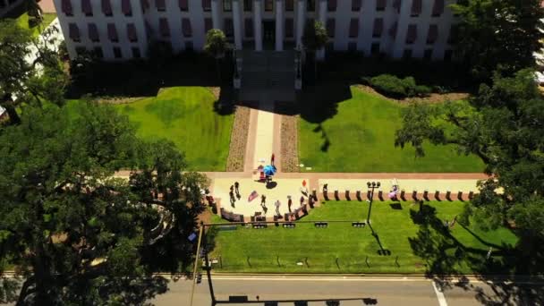 Protesto Florida State Capitol Building Tallahassee Chamada Para Reabrir Negócios — Vídeo de Stock