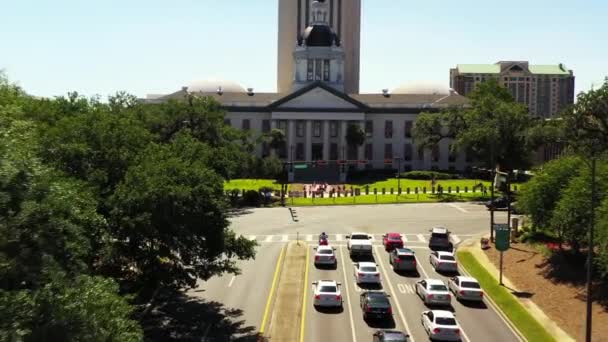 Video Aereo Coronavirus Covid Protesta Riaprire Attività Della Florida Allo — Video Stock