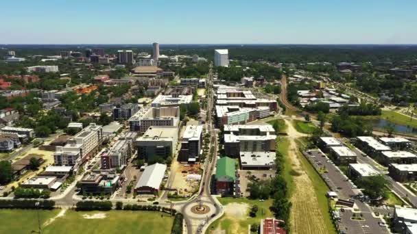 Aerial Video College Town Florida State University Fsu Tallahassee — Stock Video