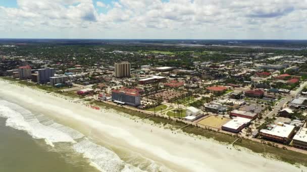 Vorne Links Luftbild Jacksonville Beach — Stockvideo