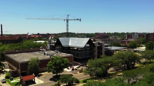 Légi Felvétel Építése Floridai Állami Egyetemen Tallahassee — Stock videók