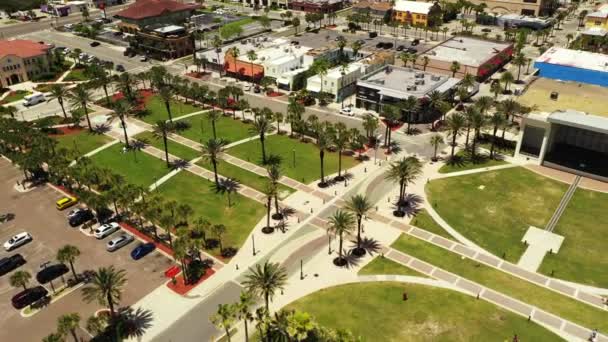 Aerial Footage Seawalk Pavilion Jacksonville Beach — Stock Video