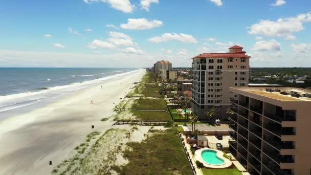 Jacksonville Beach Uzavřena Pro Coronavirus Covid Sociální Distancing — Stock video