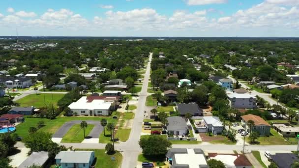 Vídeo Aéreo Casas Residenciales Barrio Jacksonville Beach — Vídeos de Stock