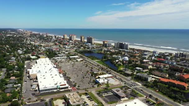 Flygklipp Jacksonville Beach A1A Över Havet — Stockvideo