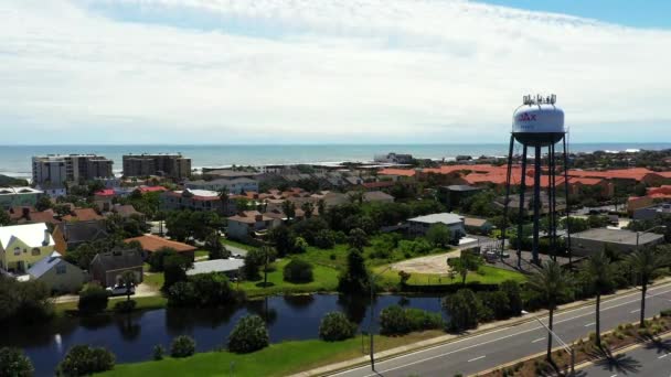 Jax Beach Water Tower Jacksonville Φλόριντα Ηπα Άνοδο Αποκαλύπτουν — Αρχείο Βίντεο