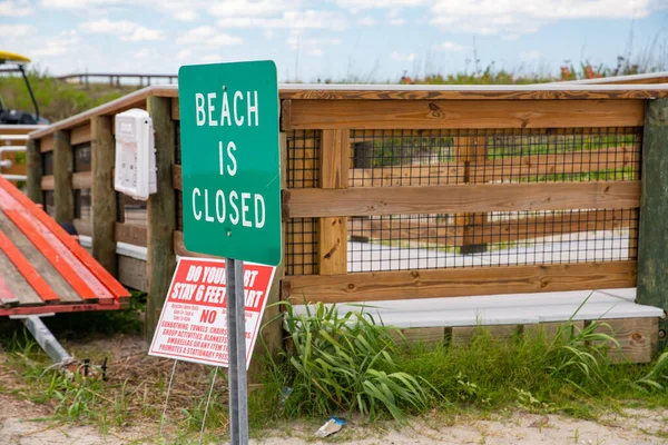 Пандемия Коронавируса Ковид Пляже Джексонвилл — стоковое фото