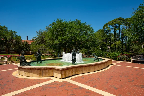 Brunnen Der Florida State University Bunte Frühlingszeit — Stockfoto