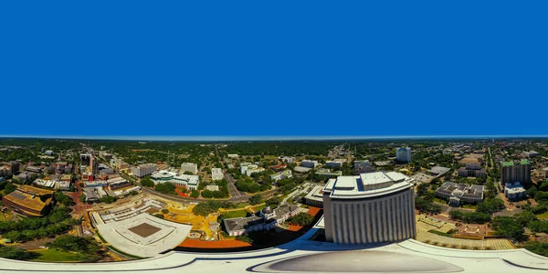 Luftdrohne 360 Equirectangular Photo Downtown Tallahassee — Stockfoto