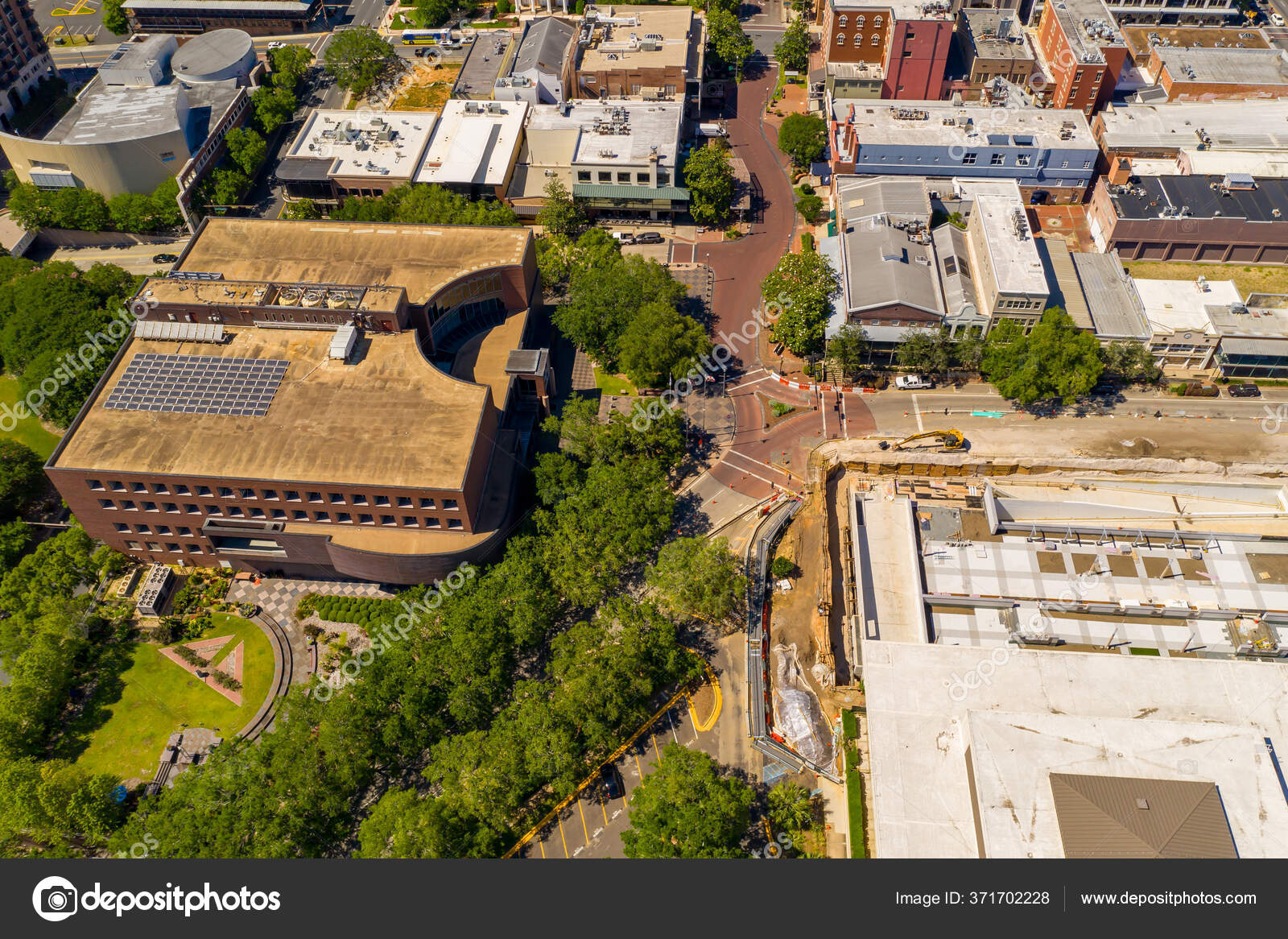 Aerial Shot Construction Downtown Tallahassee Stock Photo by ©felixtm