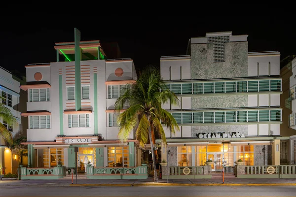 Alpin Och Ocean Plaza Hotels Miami Beach Stängdes Coronavirus Covid — Stockfoto