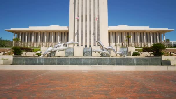 Fontaine Dauphins Florida Capitol Building Tallahassee — Video