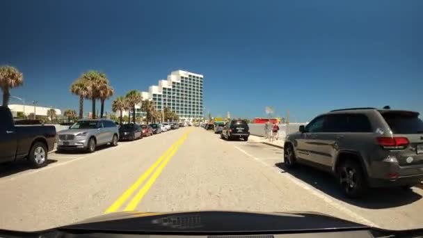 Daytona Beach Gezählte Parkplätze — Stockvideo