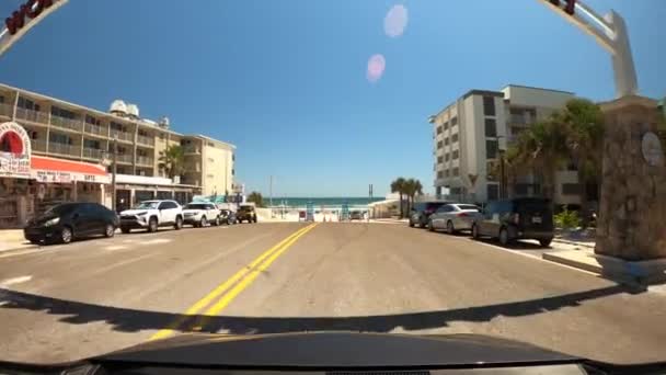 Drive Daytona Beach Закрыта Coronavirus Covid — стоковое видео