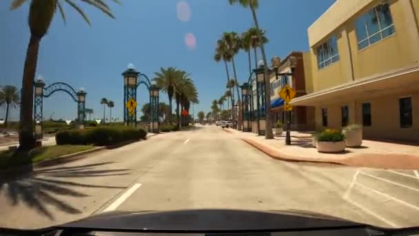 Condução Beach Street Daytona Eua — Vídeo de Stock