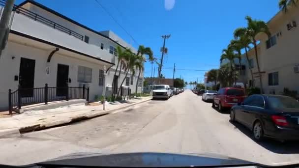 Conduite Sur Jackson Street Hollywood Beach Fermé Raison Coronavirus Covid — Video