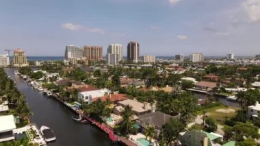  Fort Lauderdale FL malikaneli adalar hava görüntüleri 4k 60p.