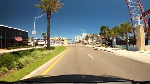 Prohlídka Daytona Beach Během Uzavírání Coronavirus Covid — Stock video