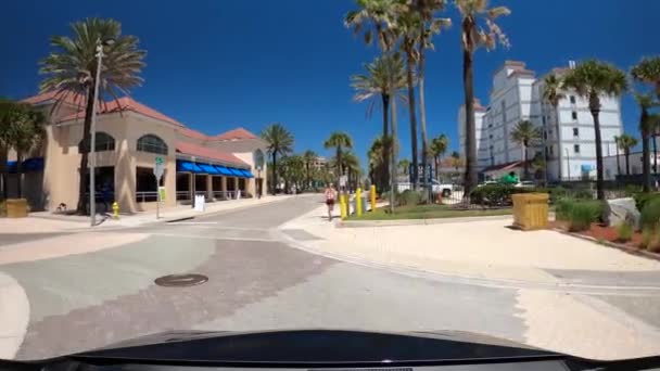 Guidare Tour Jacksonville Beach Durante Coronavirus Covid Chiuso — Video Stock