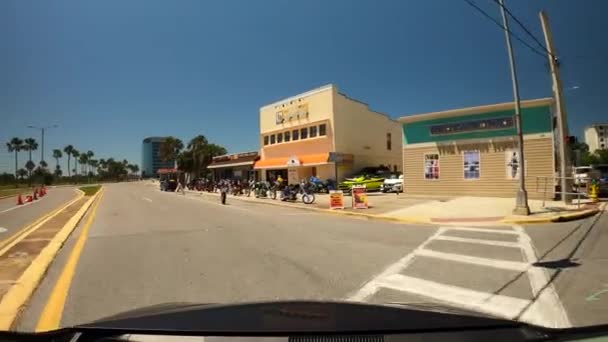 Motion Video Motorradgeschäfte Daytona Beach — Stockvideo
